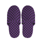 Purple Halloween Pattern Print Slippers