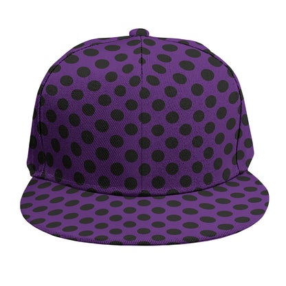 Purple Halloween Pattern Print Snapback Cap
