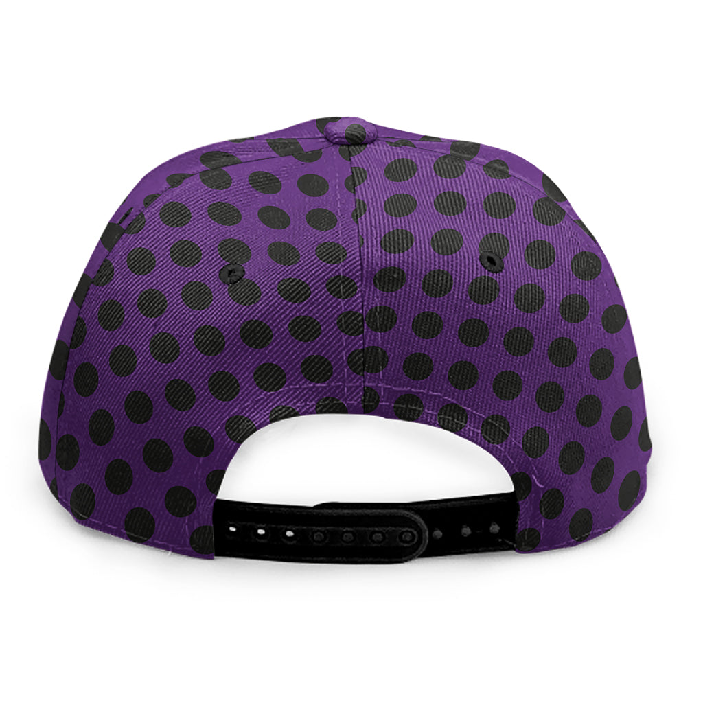Purple Halloween Pattern Print Snapback Cap