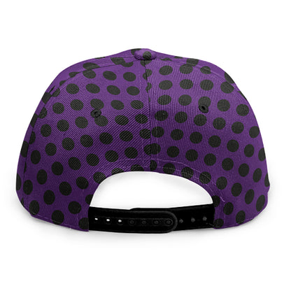Purple Halloween Pattern Print Snapback Cap