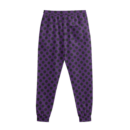 Purple Halloween Pattern Print Sweatpants