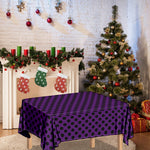 Purple Halloween Pattern Print Tablecloth