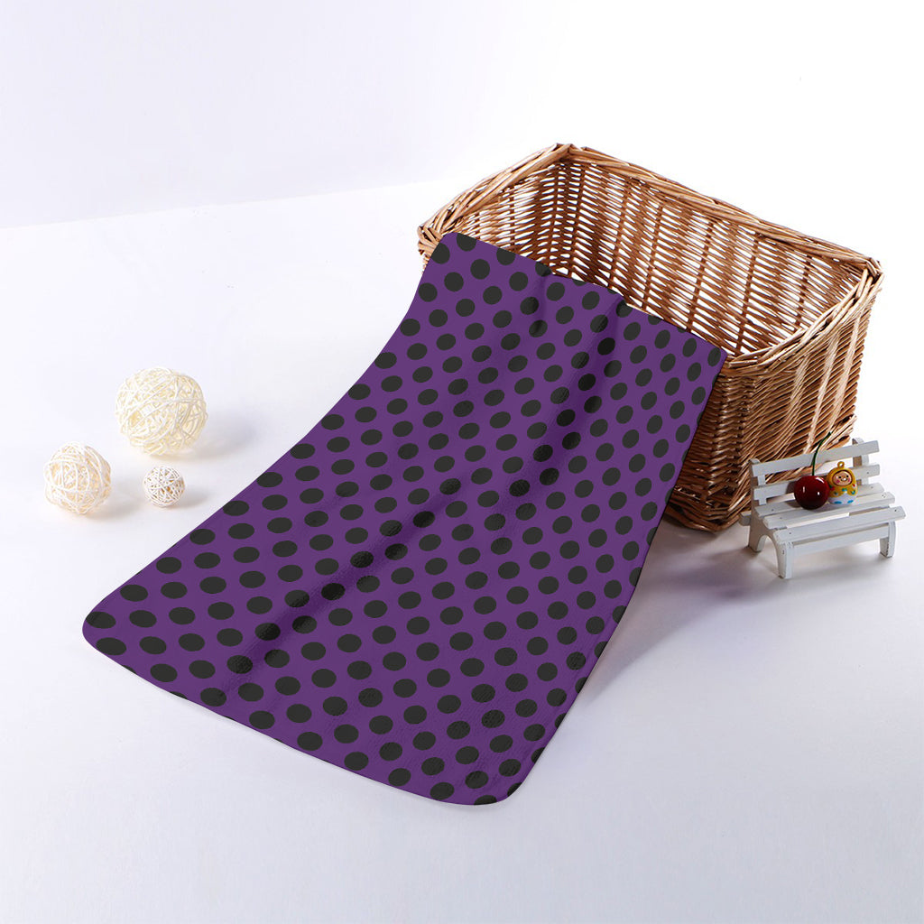 Purple Halloween Pattern Print Towel