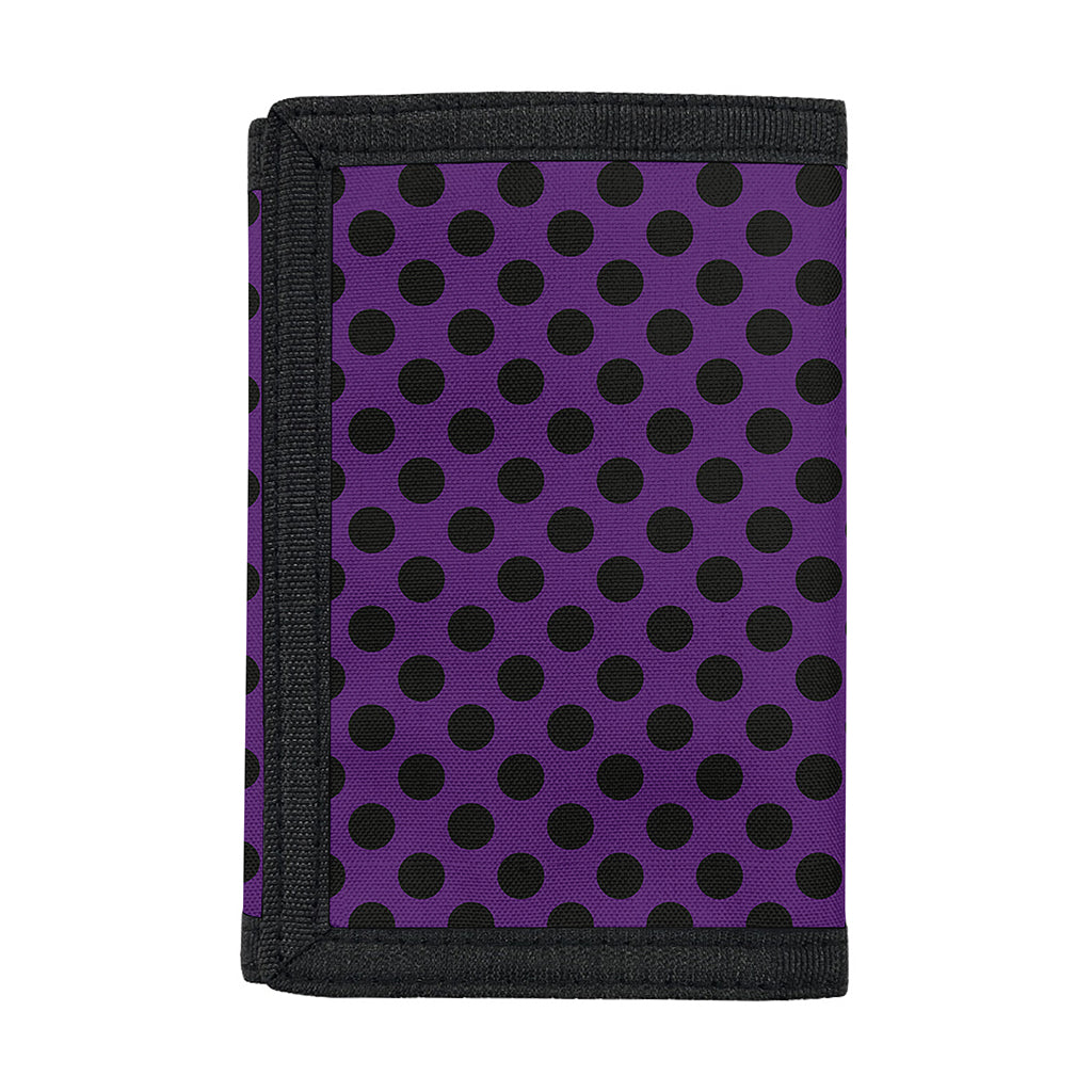Purple Halloween Pattern Print Trifold Wallet