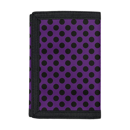 Purple Halloween Pattern Print Trifold Wallet