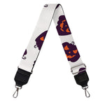 Purple Halloween Pumpkin Pattern Print Bag Strap