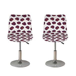 Purple Halloween Pumpkin Pattern Print Bar Stool Covers