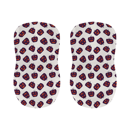 Purple Halloween Pumpkin Pattern Print Bar Stool Covers