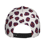 Purple Halloween Pumpkin Pattern Print Baseball Cap