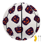 Purple Halloween Pumpkin Pattern Print Basketball