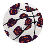 Purple Halloween Pumpkin Pattern Print Basketball