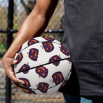 Purple Halloween Pumpkin Pattern Print Basketball