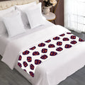 Purple Halloween Pumpkin Pattern Print Bed Runner