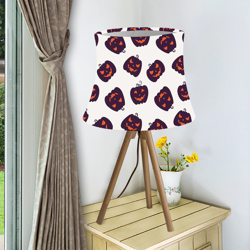 Purple Halloween Pumpkin Pattern Print Bell Lamp Shade