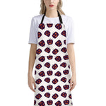 Purple Halloween Pumpkin Pattern Print Bib Apron With Pocket