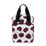Purple Halloween Pumpkin Pattern Print Bible Tote Bag