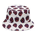 Purple Halloween Pumpkin Pattern Print Bucket Hat