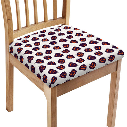 Purple Halloween Pumpkin Pattern Print Chair Cushion Cover