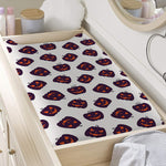 Purple Halloween Pumpkin Pattern Print Changing Pad Cover