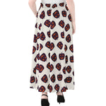 Purple Halloween Pumpkin Pattern Print Chiffon Maxi Skirt