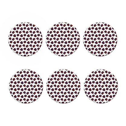 Purple Halloween Pumpkin Pattern Print Coaster Set