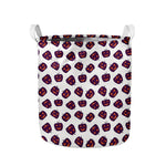 Purple Halloween Pumpkin Pattern Print Collapsible Laundry Basket