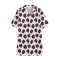 Purple Halloween Pumpkin Pattern Print Cotton Hawaiian Shirt