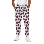 Purple Halloween Pumpkin Pattern Print Cotton Pants
