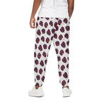 Purple Halloween Pumpkin Pattern Print Cotton Pants
