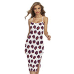 Purple Halloween Pumpkin Pattern Print Cross Back Cami Dress