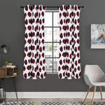 Purple Halloween Pumpkin Pattern Print Curtain