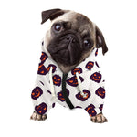 Purple Halloween Pumpkin Pattern Print Dog Zip Up Hoodie