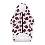 Purple Halloween Pumpkin Pattern Print Dog Zip Up Hoodie