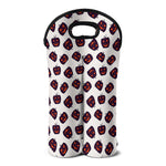 Purple Halloween Pumpkin Pattern Print Double Neoprene Wine Tote
