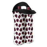 Purple Halloween Pumpkin Pattern Print Double Neoprene Wine Tote