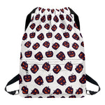 Purple Halloween Pumpkin Pattern Print Drawstring Backpack