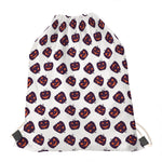Purple Halloween Pumpkin Pattern Print Drawstring Bag