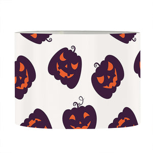 Purple Halloween Pumpkin Pattern Print Drum Lamp Shade