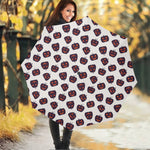 Purple Halloween Pumpkin Pattern Print Foldable Umbrella