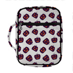 Purple Halloween Pumpkin Pattern Print Front Pocket Bible Bag