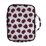 Purple Halloween Pumpkin Pattern Print Front Pocket Bible Bag