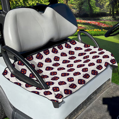Purple Halloween Pumpkin Pattern Print Golf Cart Seat Cover