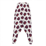 Purple Halloween Pumpkin Pattern Print Hammer Pants