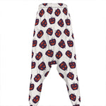 Purple Halloween Pumpkin Pattern Print Hammer Pants