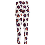 Purple Halloween Pumpkin Pattern Print High-Waisted Pocket Leggings