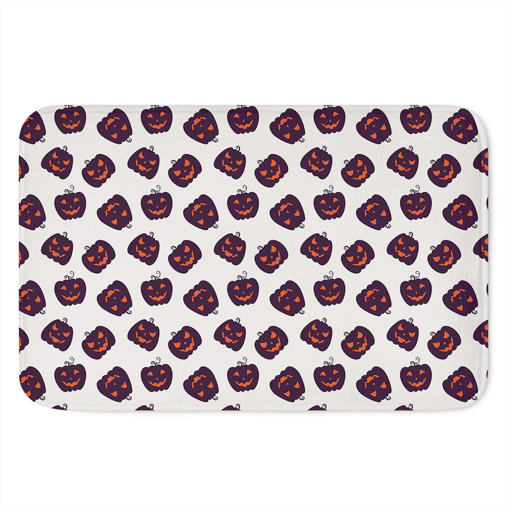 Purple Halloween Pumpkin Pattern Print Indoor Door Mat