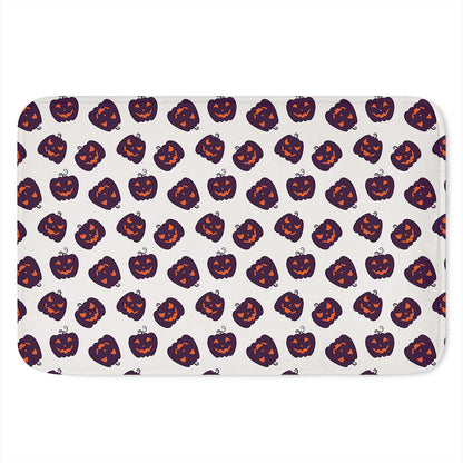 Purple Halloween Pumpkin Pattern Print Indoor Door Mat
