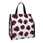 Purple Halloween Pumpkin Pattern Print Insulated Lunch Tote