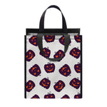 Purple Halloween Pumpkin Pattern Print Insulated Lunch Tote