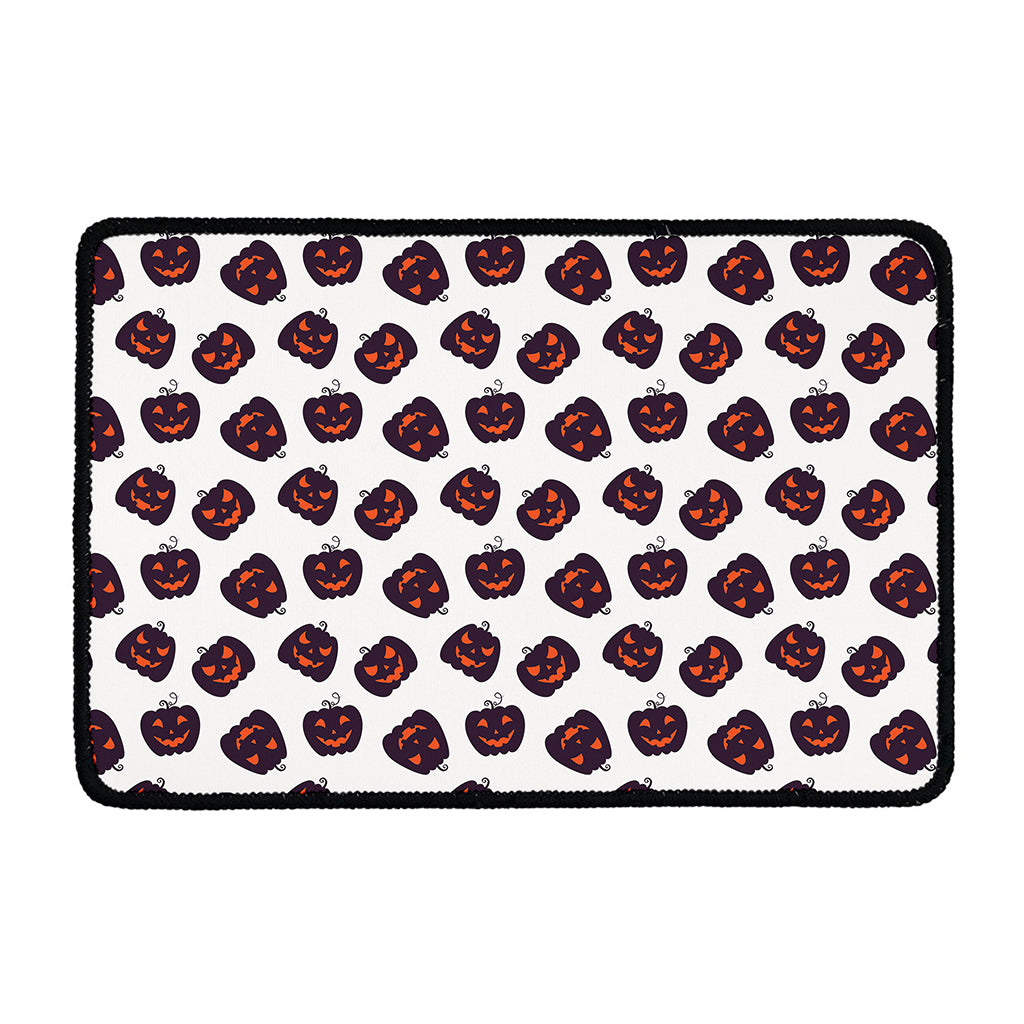 Purple Halloween Pumpkin Pattern Print Kitchen Mat